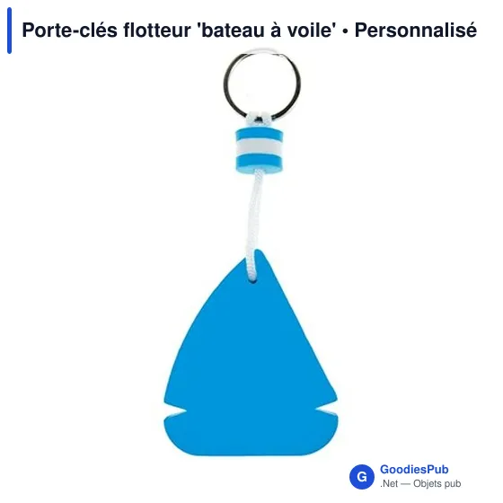 Porte-clés flottant personnalisable bateau à voile avec logo - Image 4