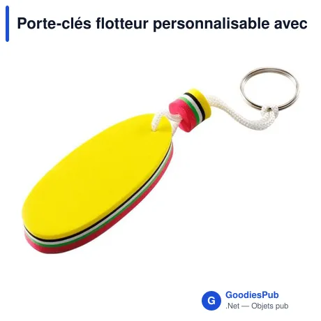 Porte-clés flotteur personnalisable avec logo - Hamid