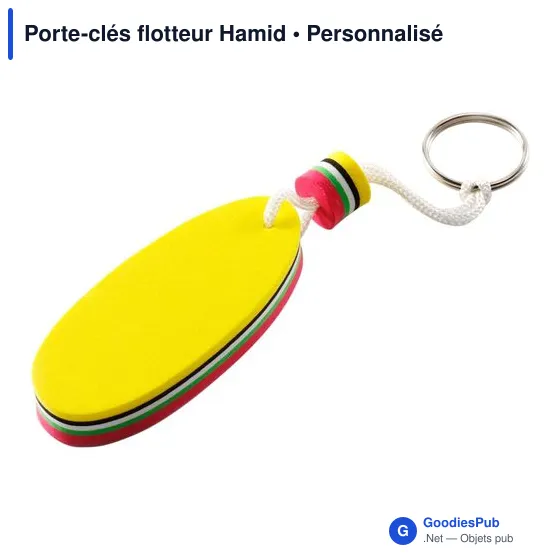 Porte-clés flotteur personnalisable avec logo - Hamid - Image 1
