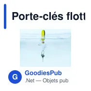 Porte-clés flotteur personnalisable avec logo - Hamid - Miniature 2