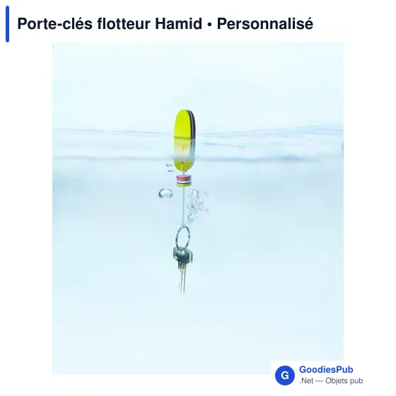 Porte-clés flotteur personnalisable avec logo - Hamid - Image 2