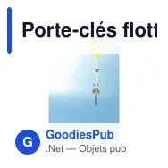 Porte-clés flotteur personnalisable avec logo - Hamid - Miniature 3
