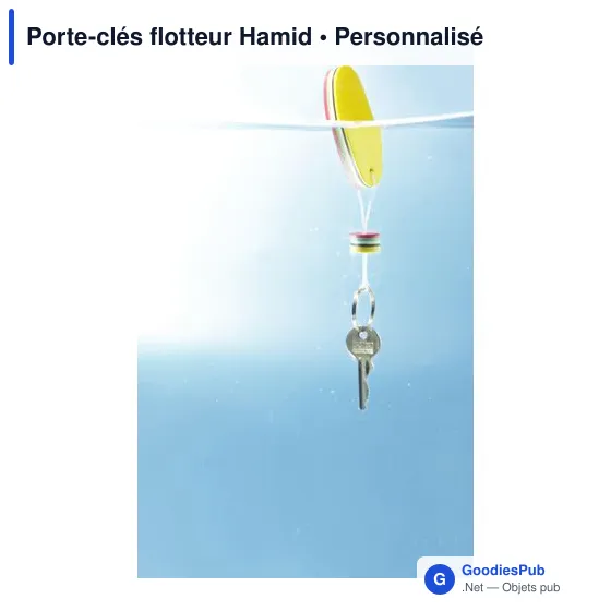 Porte-clés flotteur personnalisable avec logo - Hamid - Image 3