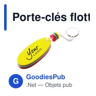 Porte-clés flotteur personnalisable avec logo - Hamid - Miniature 4