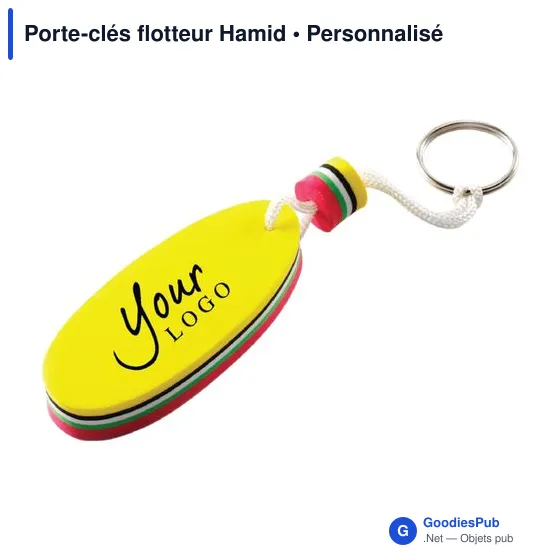 Porte-clés flotteur personnalisable avec logo - Hamid - Image 4