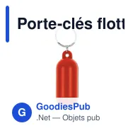 Porte-clés flotteur personnalisable XL en plastique avec logo - Flotteur XL - Miniature 2
