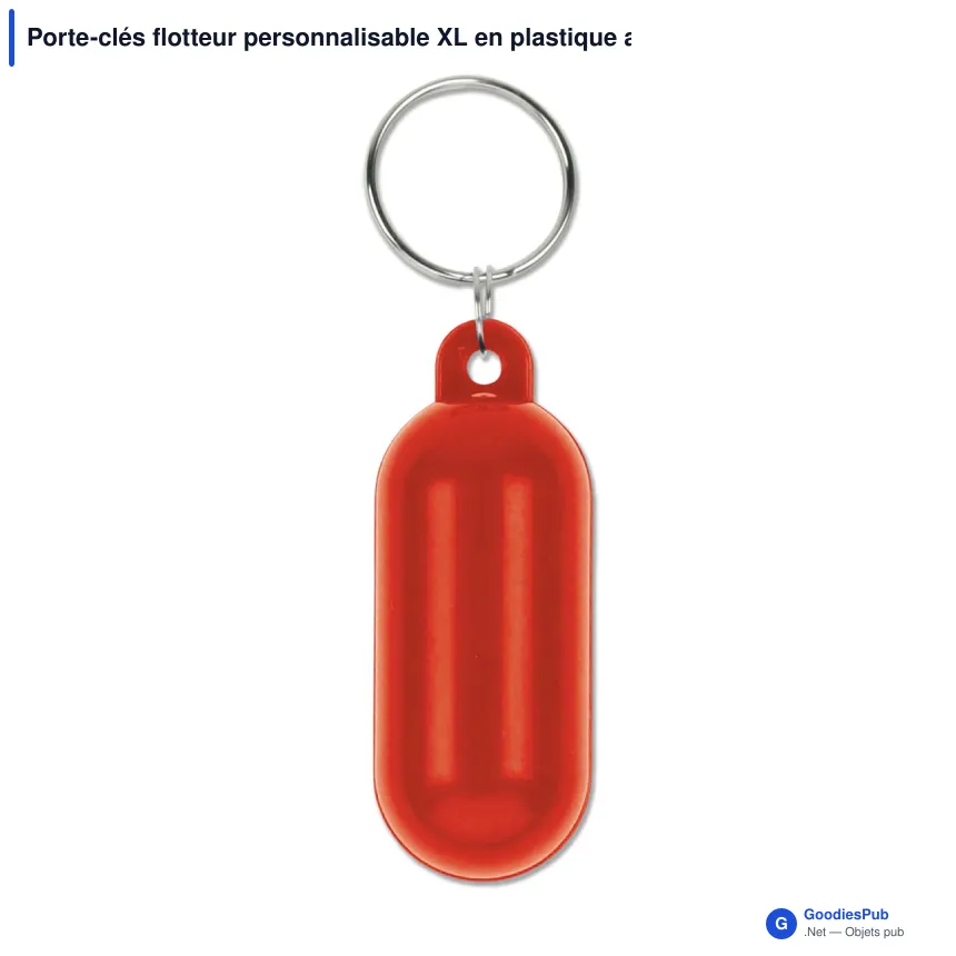 Porte-clés flotteur personnalisable XL en plastique avec logo - Flotteur XL - Image 2