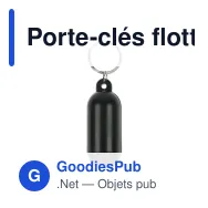 Porte-clés flotteur personnalisable XL en plastique avec logo - Flotteur XL - Miniature 3