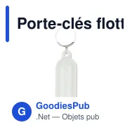 Porte-clés flotteur personnalisable XL en plastique avec logo - Flotteur XL - Miniature 5