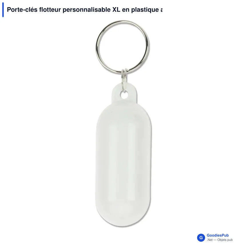 Porte-clés flotteur personnalisable XL en plastique avec logo - Flotteur XL - Image 5
