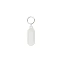 Variante Blanc - Porte-clés flotteur personnalisable XL en plastique avec logo - Flotteur XL