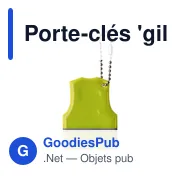 Porte-clés 'gilet' Cecily - Miniature 1