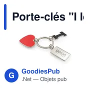 Porte-clés personnalisable en métal avec logo - Lydus - Miniature 1
