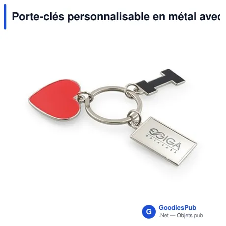 Porte-clés personnalisable en métal avec logo - Lydus