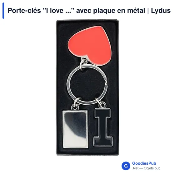 Porte-clés personnalisable en métal avec logo - Lydus - Image 2