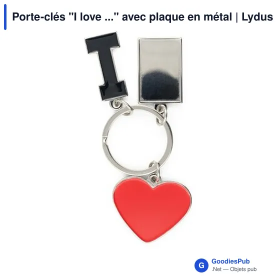 Porte-clés personnalisable en métal avec logo - Lydus - Image 3