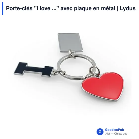 Porte-clés personnalisable en métal avec logo - Lydus - Image 4