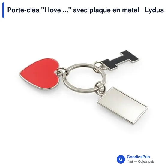 Porte-clés personnalisable en métal avec logo - Lydus - Image 5