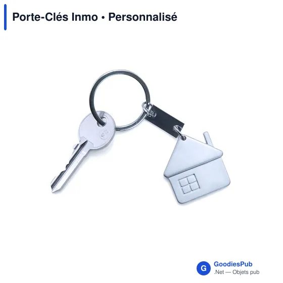 Porte-Clés Inmo personnalisable avec logo pour entreprise - Image 3