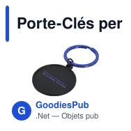 Porte-Clés personnalisable Klapson en aluminium avec logo - Miniature 1