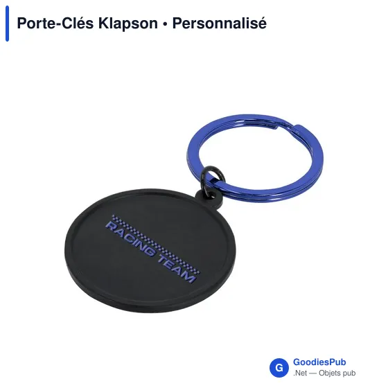 Porte-Clés personnalisable Klapson en aluminium avec logo - Image 1