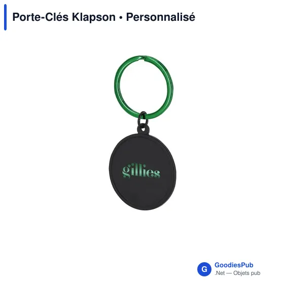Porte-Clés personnalisable Klapson en aluminium avec logo - Image 2