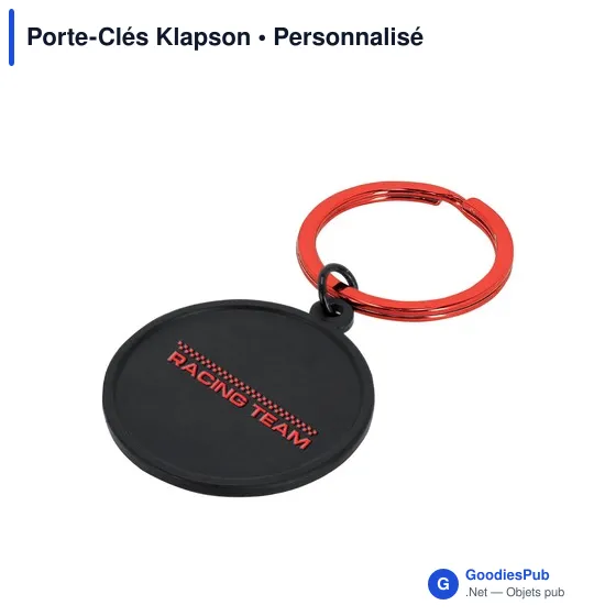 Porte-Clés personnalisable Klapson en aluminium avec logo - Image 5