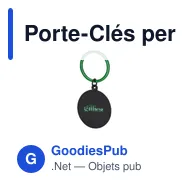 Porte-Clés personnalisable Klapson en aluminium avec logo - Miniature 10