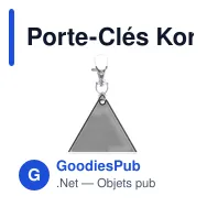 Porte-Clés Koreflec personnalisable avec logo pour entreprises - Miniature 1