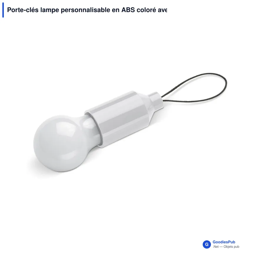 Porte-clés lampe personnalisable en ABS coloré avec logo - Lampe - Image 2