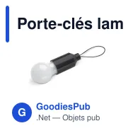 Porte-clés lampe personnalisable en ABS coloré avec logo - Lampe - Miniature 3