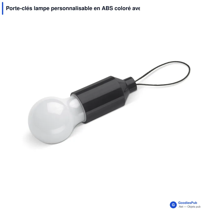 Porte-clés lampe personnalisable en ABS coloré avec logo - Lampe - Image 3