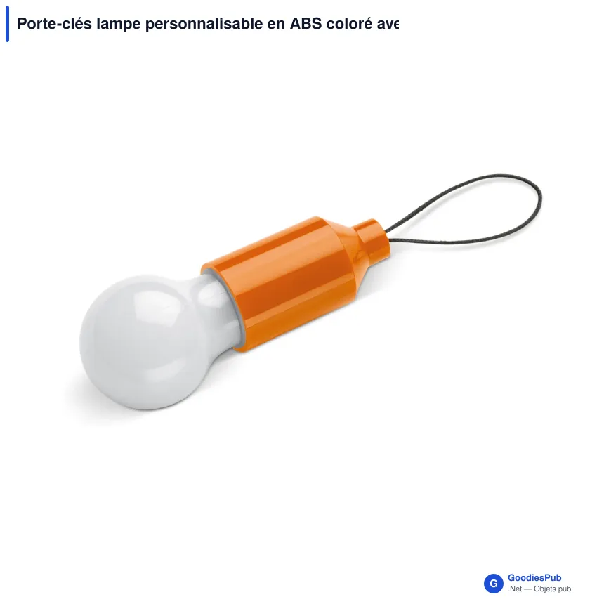 Porte-clés lampe personnalisable en ABS coloré avec logo - Lampe - Image 4