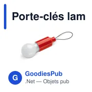Porte-clés lampe personnalisable en ABS coloré avec logo - Lampe - Miniature 5