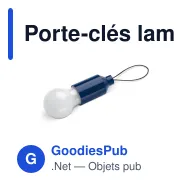 Porte-clés lampe personnalisable en ABS coloré avec logo - Lampe - Miniature 6