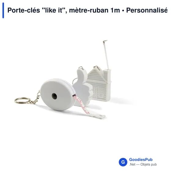 Porte-clés "like it", mètre-ruban 1m - Image 2