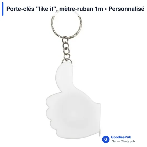 Porte-clés "like it", mètre-ruban 1m - Image 4