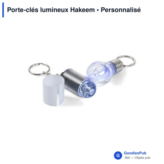 Porte-clés lumineux personnalisable avec logo - Hakeem - Image 3