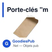 Porte-clés personnalisable en bois et métal avec logo - Cedar - Miniature 5