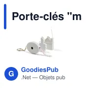 Porte-clés personnalisable avec mètre-ruban 2m - Logo bien visible - Miniature 2