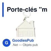 Porte-clés personnalisable avec mètre-ruban 2m - Logo bien visible - Miniature 3