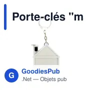 Porte-clés personnalisable avec mètre-ruban 2m - Logo bien visible - Miniature 5