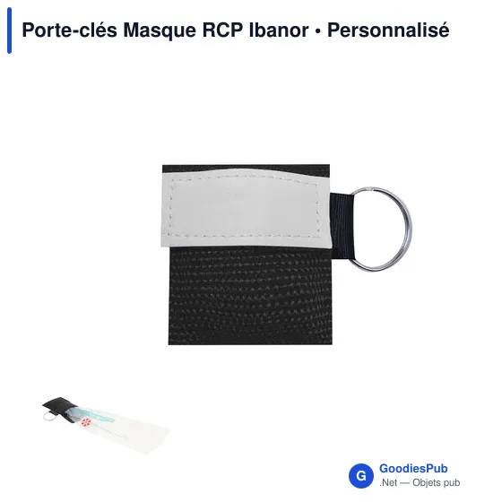 Porte-clés personnalisable Masque RCP Ibanor avec logo - Image 2