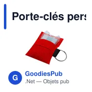 Porte-clés personnalisable Masque RCP Ibanor avec logo - Miniature 11