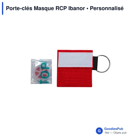Porte-clés personnalisable Masque RCP Ibanor avec logo - Image 12