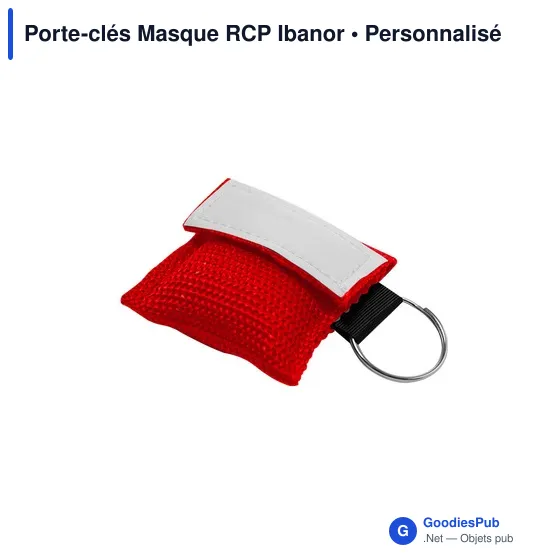 Porte-clés personnalisable Masque RCP Ibanor avec logo - Image 3