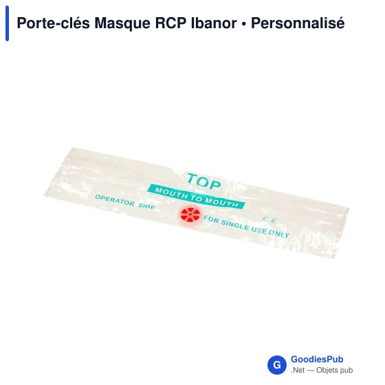 Porte-clés personnalisable Masque RCP Ibanor avec logo - Image 6