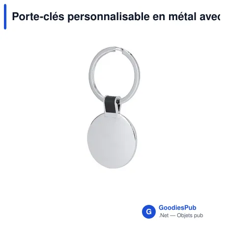 Porte-clés personnalisable en métal avec logo - Melina