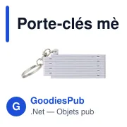 Porte-clés mètre-pliant en plastique de 50cm Holly - Miniature 1