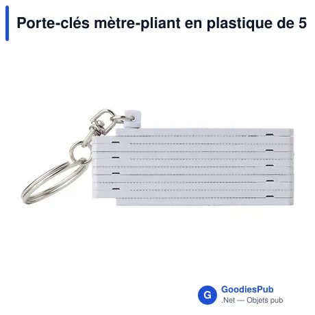 Porte-clés mètre-pliant en plastique de 50cm Holly